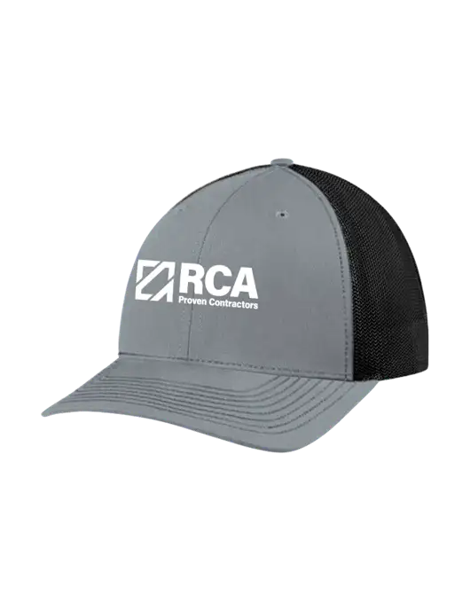 Richardson Adjustable Snapback Original 112 Trucker Cap Heather Grey w/Black Mesh w/RCA Logo