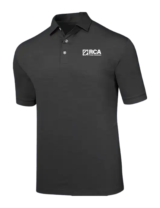 Callaway Black Fashion Tonal Polo w/RCA Logo