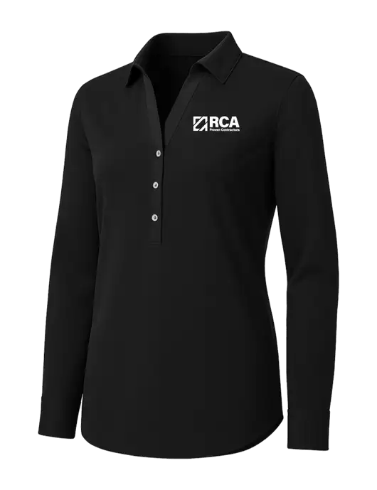 Womens Black City Stretch Shirt w/RCA Logo