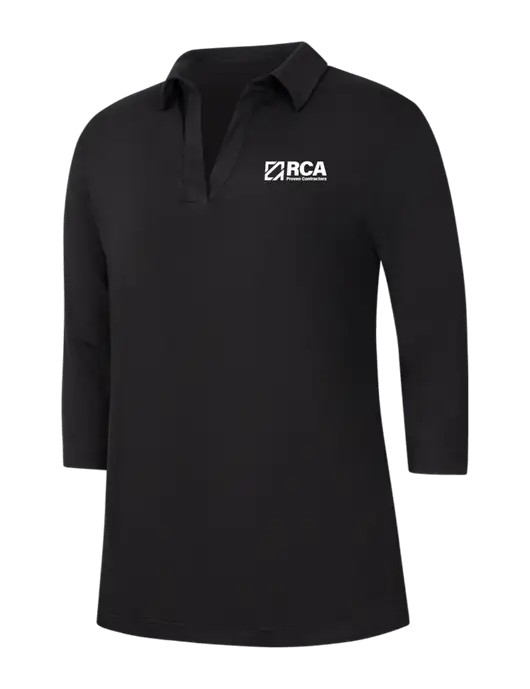 Womens Black Luxe Knit Tunic w/RCA Logo