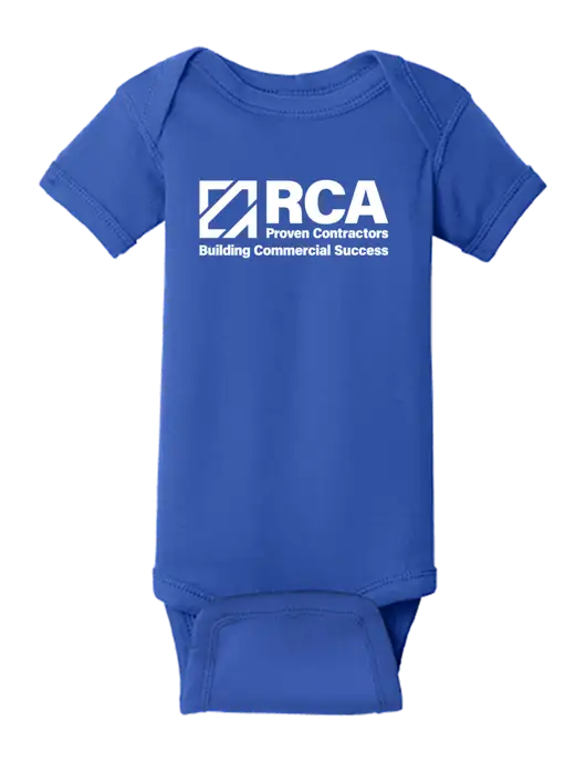 Rabbit Skins Royal Infant Short Sleeve Baby Rib Bodysuit w/RCA Building Commercial Success Logo