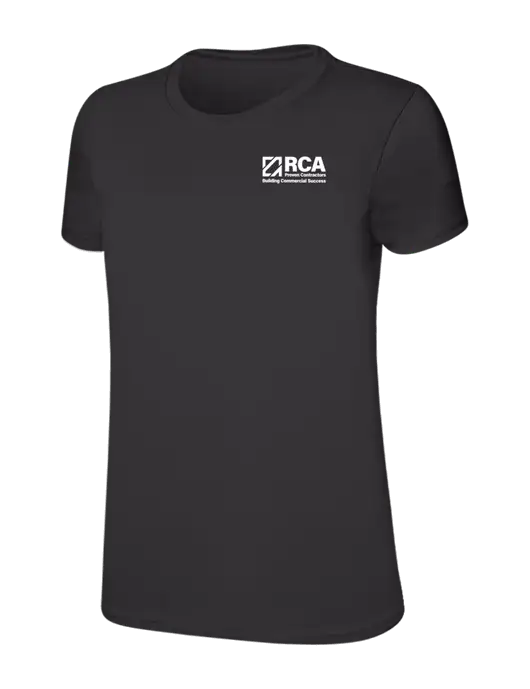 Womens Ring Spun Charcoal 4.5 oz T-Shirt w/RCA Building Commercial Success Logo