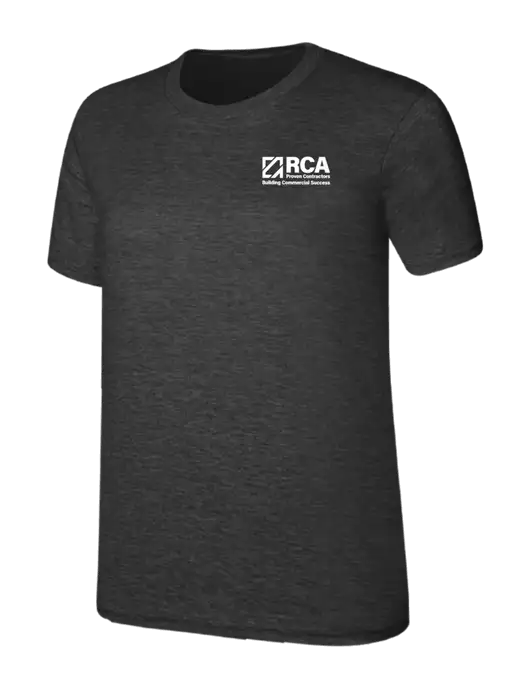 Womens Ring Spun Dark Heather Grey 4.5 oz T-Shirt w/RCA Building Commercial Success Logo