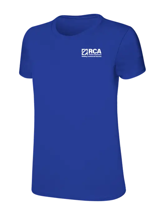 Womens Ring Spun Royal 4.5 oz T-Shirt w/RCA Building Commercial Success Logo