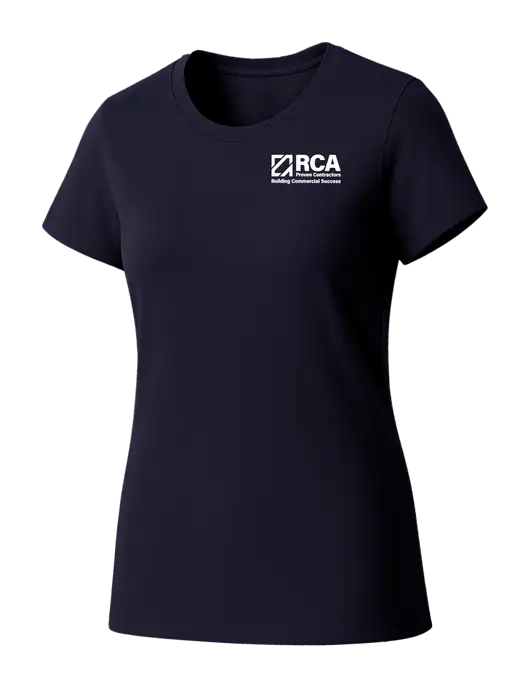Womens Seriously Soft New Navy T-Shirt w/RCA Building Commercial Success Logo