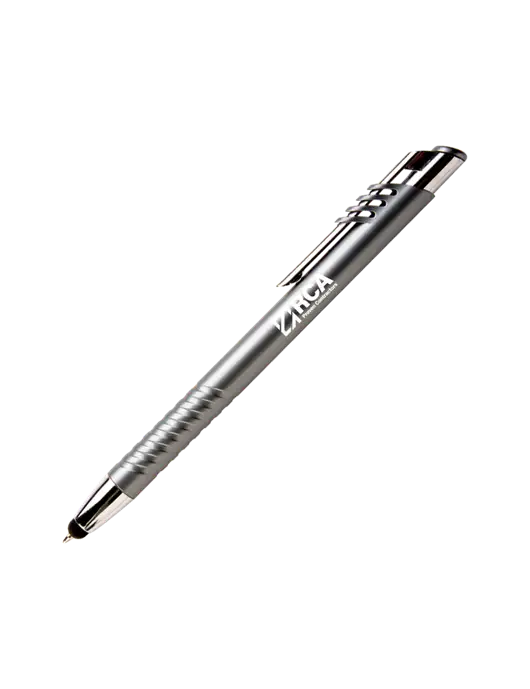 Schirhart Grey Stylus Pen - Blue Ink w/RCA Logo