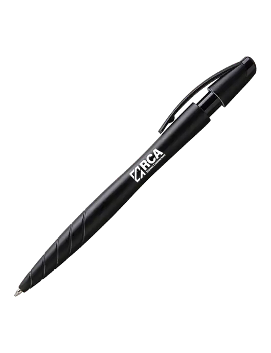 Awali Black Metallic Pen - Black Ink w/RCA Logo