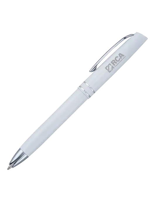 White Anguilla Black Ink Pen w/RCA Logo
