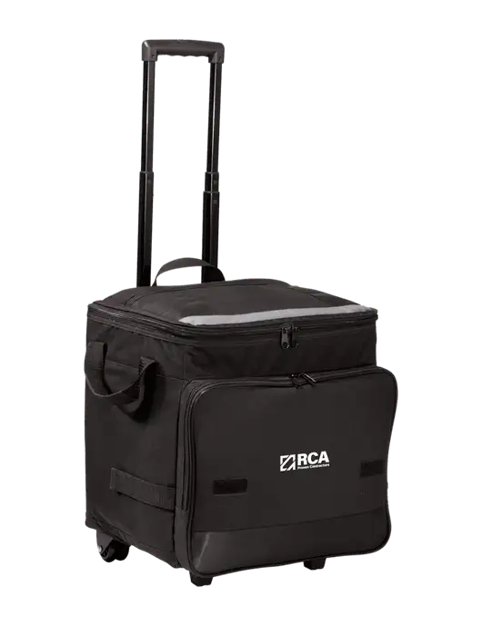 Black Rolling Cooler w/RCA Logo