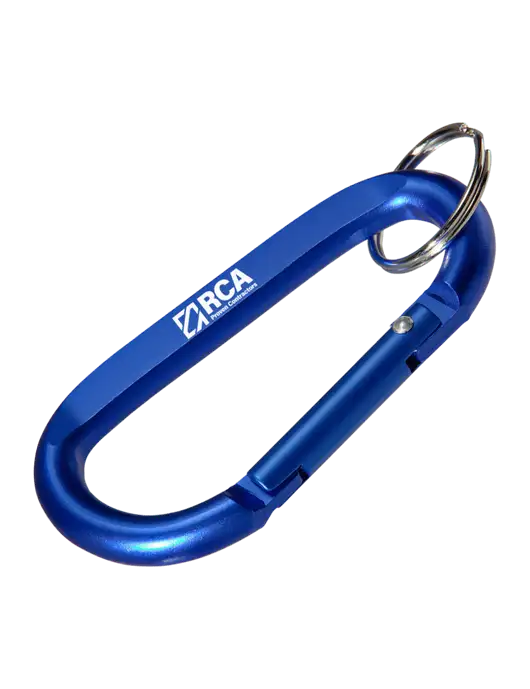 Blue Carabiner & Key Ring w/RCA Logo