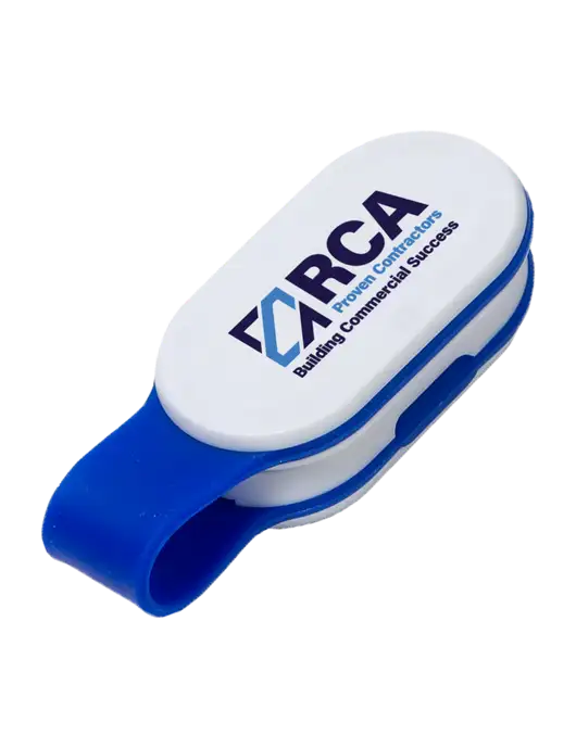 Magna Clip Blue Personal Safety Light w/RCA Building Commercial Success Logo