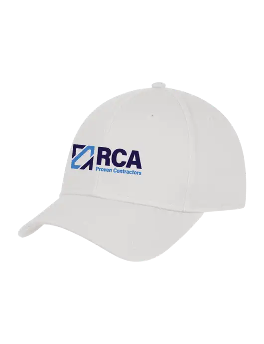 White Structured Cap Hook & Loop w/RCA Logo