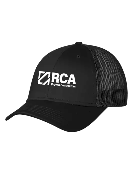 Black Mesh Trucker Cap Snap Back w/RCA Logo