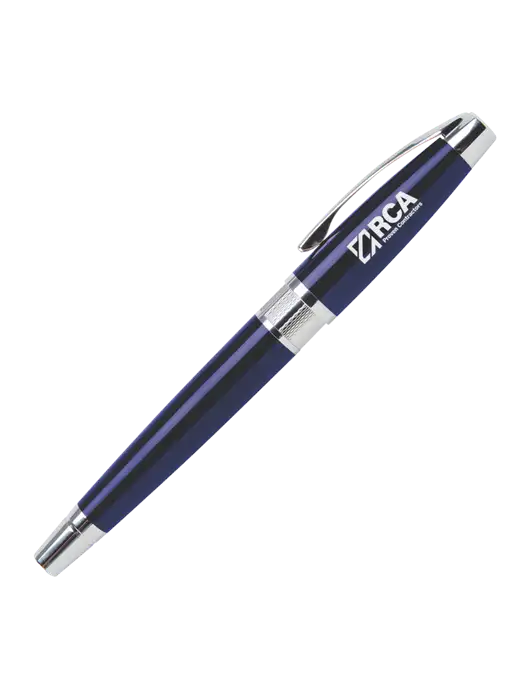 Masscotti Navy Rollerball Pen - Black Ink w/RCA Logo