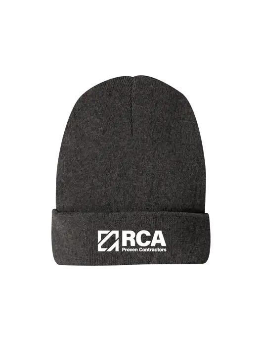 Recycled Charcoal Heather Beanie w/RCA Logo
