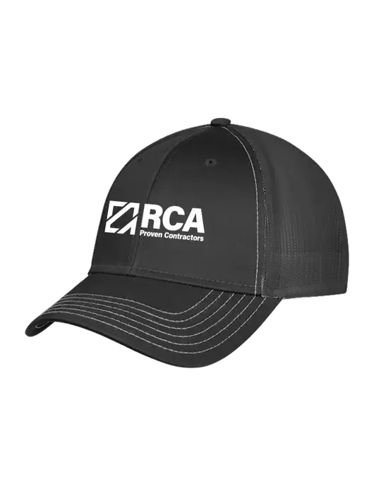 Charcoal Grey Mesh Trucker Cap Snap Back w/RCA Logo
