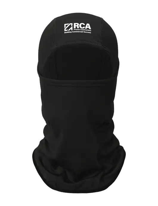 Black CornerStone Smooth Fleece Face Mask w/RCA Building Commercial Success Logo