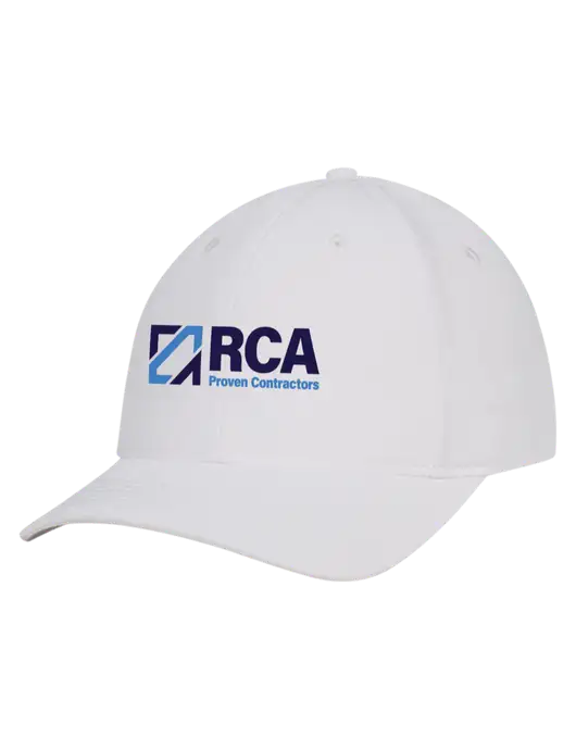 White Nylon Twill Performance Cap w/RCA Logo