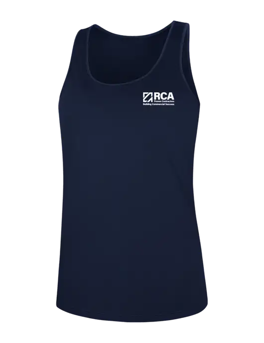 Womens Navy PosiCharge Competitor Racerback Tank w/RCA Building Commercial Success Logo