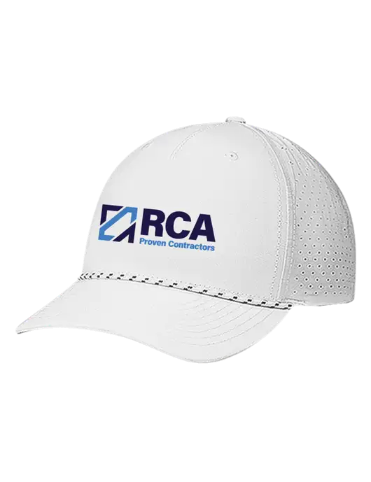 Richardson Laser Perf Performance White/White-Black Rope Cap w/RCA Logo