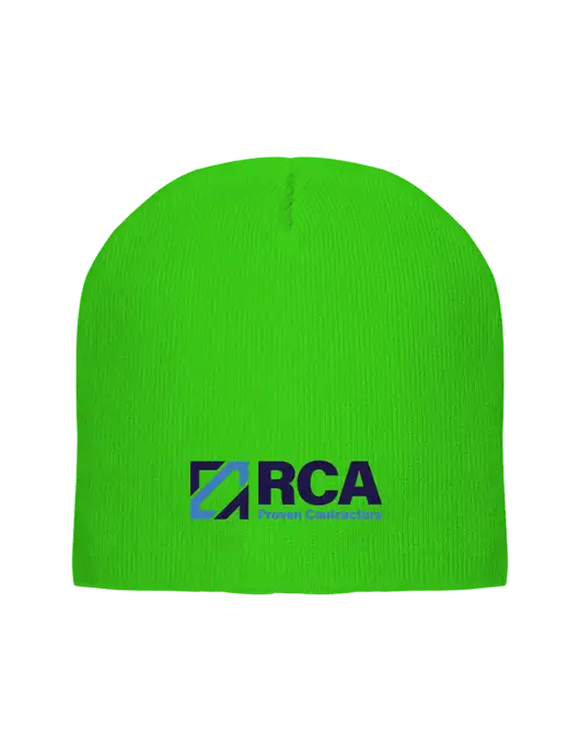 Safety Green Element Knit Beanie w/RCA Logo