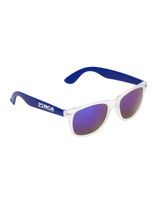 Key West Blue Mirrored Sunglasses w/RCA Logo