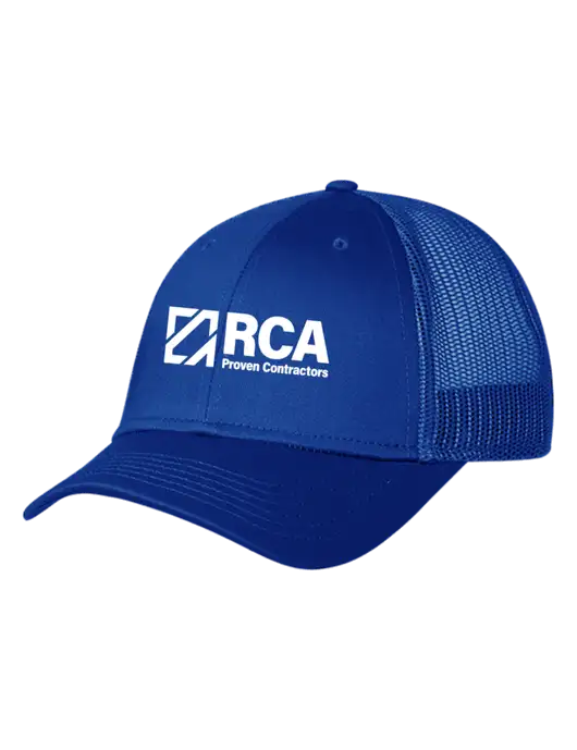 Royal Mesh Trucker Cap Snap Back w/RCA Logo