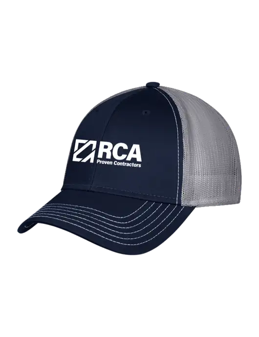 Navy & Grey Mesh Trucker Cap Snap Back w/RCA Logo