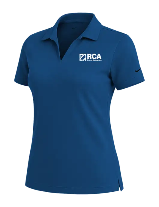 NIKE Dark Royal Womens Dri-Fit Micro Pique Polo w/RCA Logo