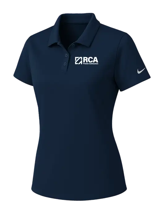 Nike Womens Navy Dry Essential Solid Polo w/RCA Logo